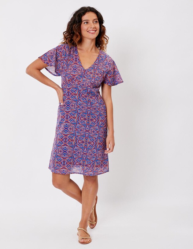 Organic cotton voile slip dress femme La Fianc&eacute;e