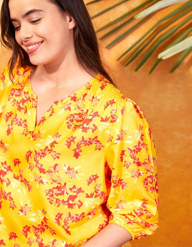 Fluid 3/4-sleeve top femme La Fianc&eacute;e