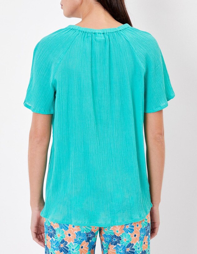 Tunisian collar organic cotton top femme La Fianc&eacute;e