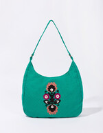 Embroidered cotton satchel bag femme La Fiancée