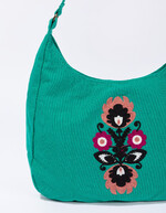 Embroidered cotton satchel bag femme La Fiancée