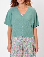 Short-sleeved knit cardigan femme La Fiancée