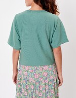 Short-sleeved knit cardigan femme La Fiancée