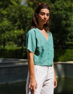 Short-sleeved knit cardigan femme La Fiancée