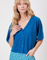 Short-sleeved knit cardigan femme La Fiancée