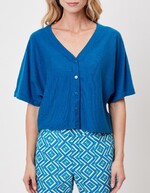 Short-sleeved knit cardigan femme La Fiancée