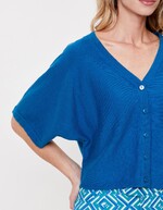 Short-sleeved knit cardigan femme La Fiancée