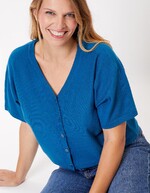 Short-sleeved knit cardigan femme La Fiancée