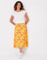 Fluid flared midi skirt femme La Fianc&eacute;e