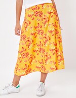 Fluid flared midi skirt femme La Fianc&eacute;e
