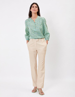 Cigarette-style cotton pants femme La Fianc&eacute;e