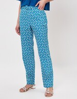 Cigarette-style cotton pants femme La Fiancée
