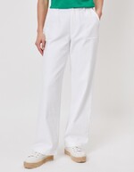 Straight thick cotton pants femme La Fiancée