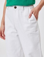 Straight thick cotton pants femme La Fiancée