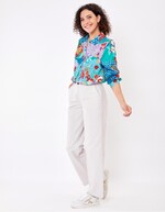 Straight thick cotton pants femme La Fiancée