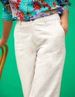 Straight thick cotton pants femme La Fiancée