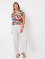 Straight thick cotton pants femme La Fiancée