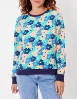 Printed organic cotton sweatshirt femme La Fiancée