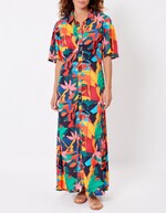 Long fluid shirt dress femme La Fianc&eacute;e
