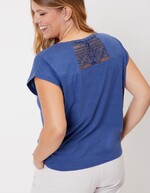 Organic cotton lace t-shirt femme La Fiancée