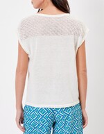 Openwork knit cotton top femme La Fianc&eacute;e