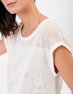 Openwork knit cotton top femme La Fianc&eacute;e