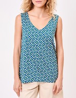 Organic cotton slub tank top femme La Fiancée
