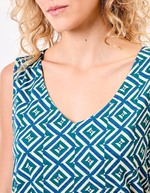 Organic cotton slub tank top femme La Fiancée