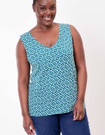 Organic cotton slub tank top femme La Fiancée