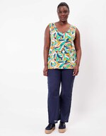 Organic cotton slub tank top femme La Fiancée