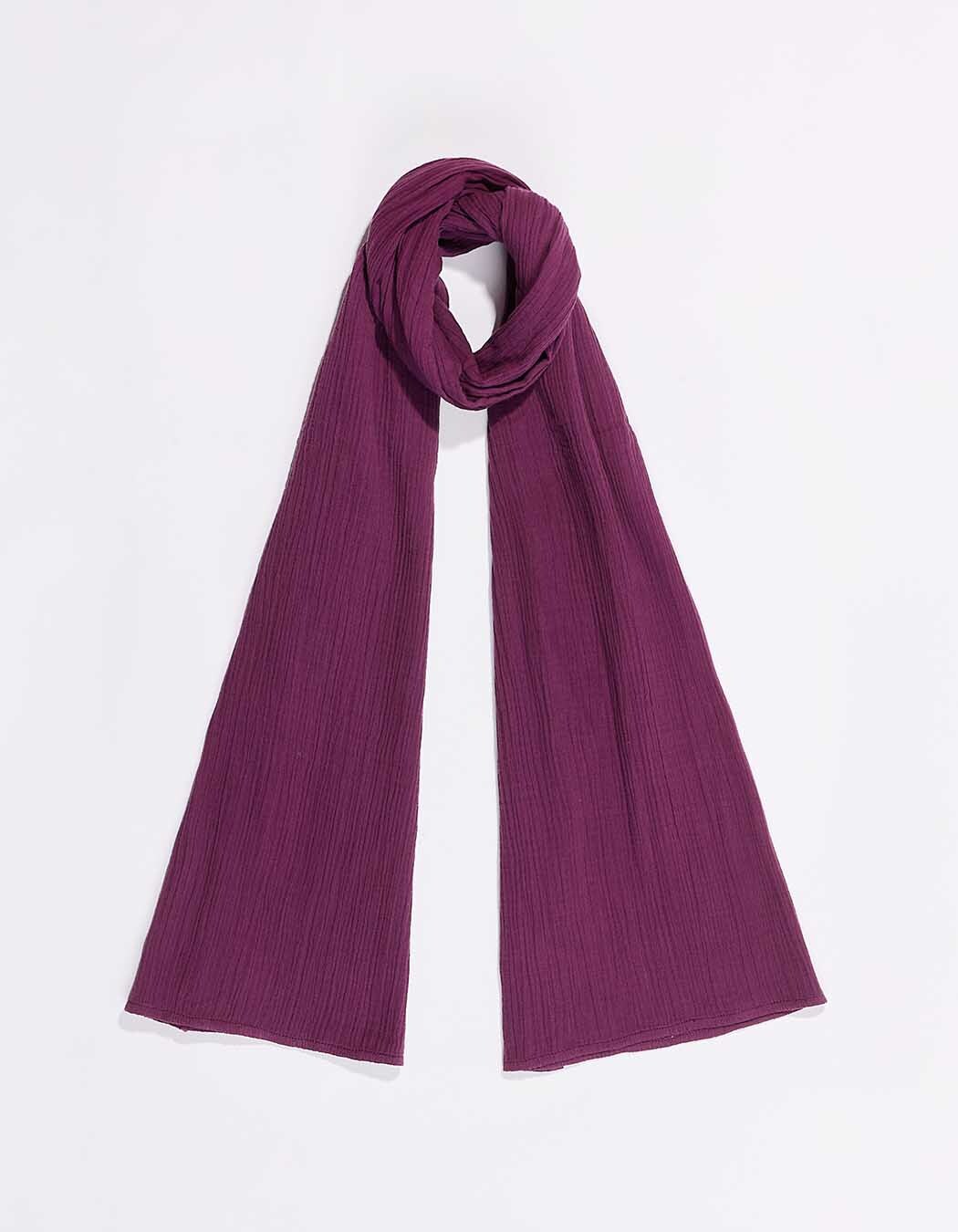 Rectangular scarf in organic cotton gauze femme La Fiancée
