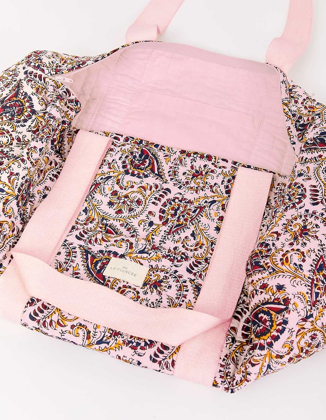 Quilted bowling bag in organic cotton femme La Fiancée