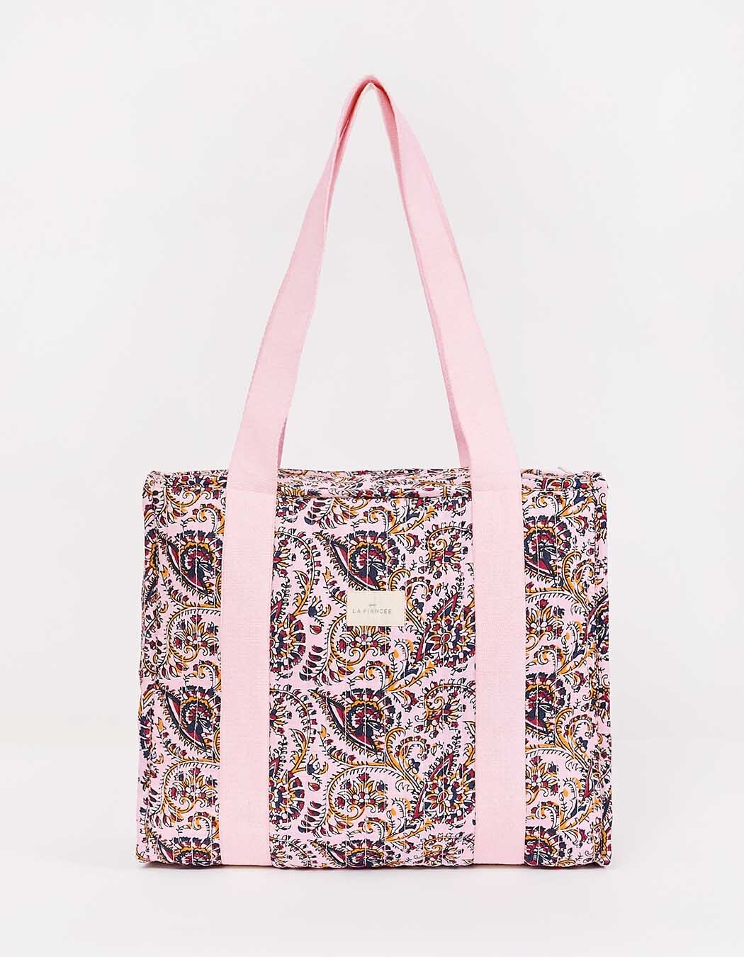 Quilted tote bag in organic cotton femme La Fiancée