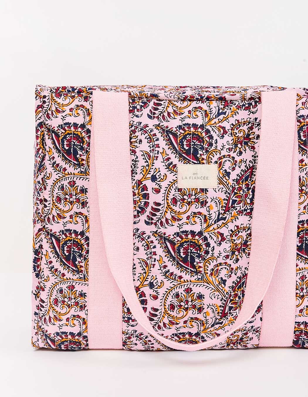 Quilted tote bag in organic cotton femme La Fiancée