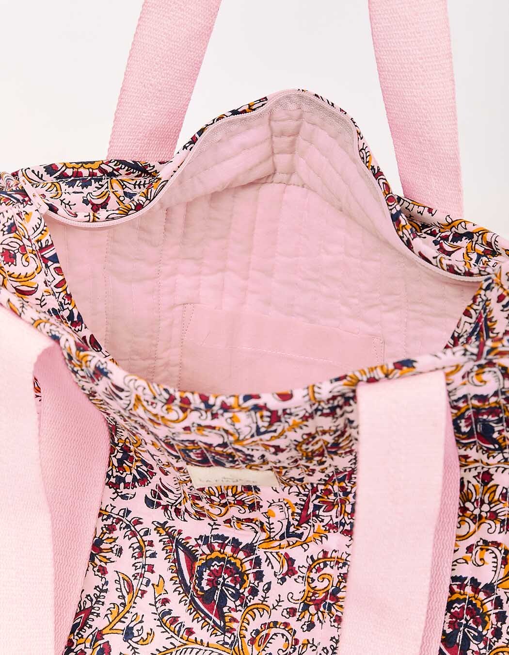 Quilted tote bag in organic cotton femme La Fiancée