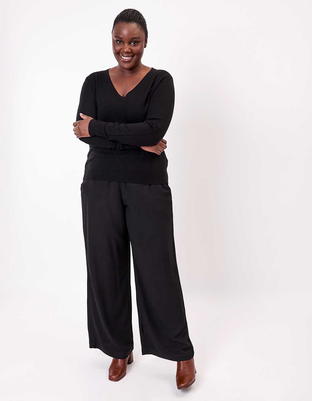 V-neck knit sweater femme La Fiancée