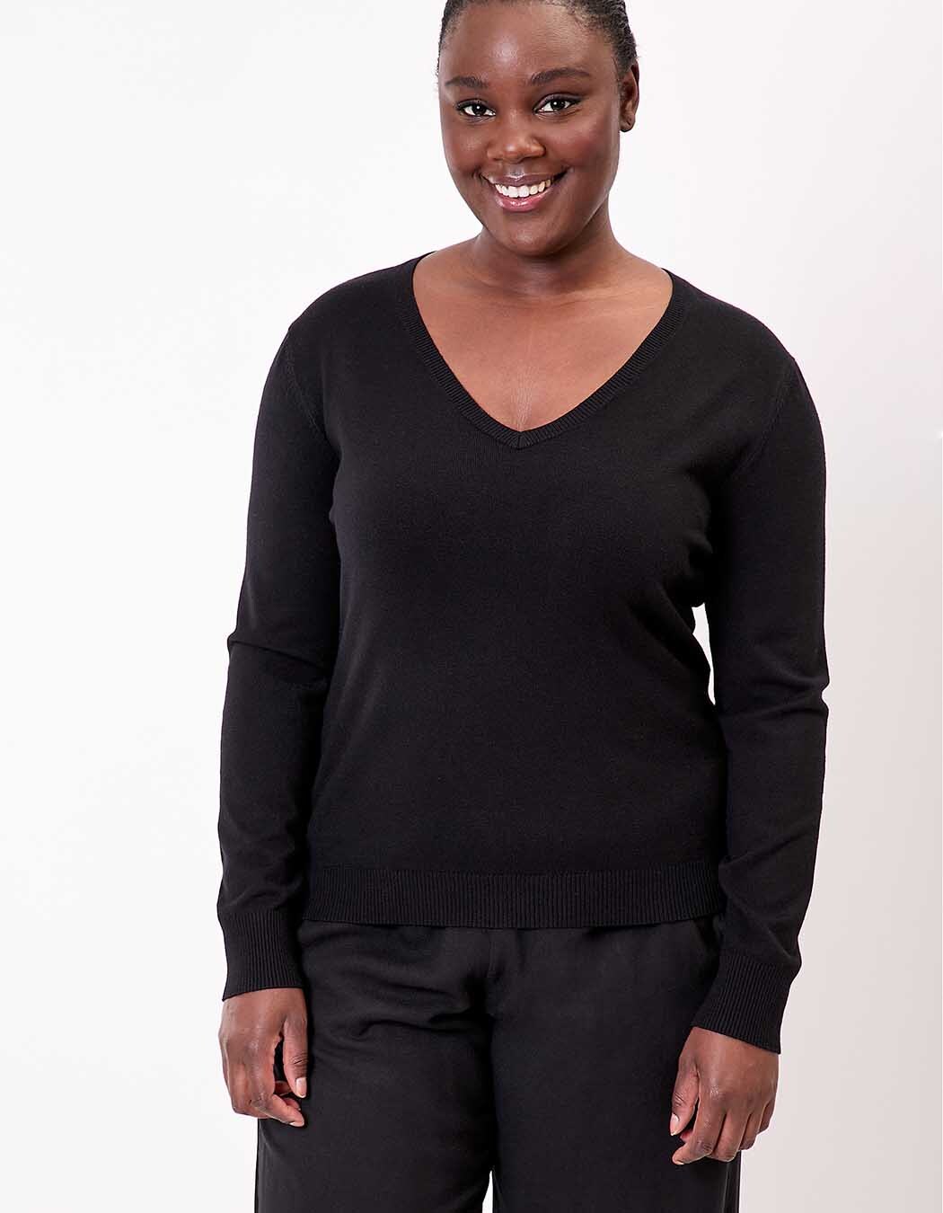 V-neck knit sweater femme La Fiancée