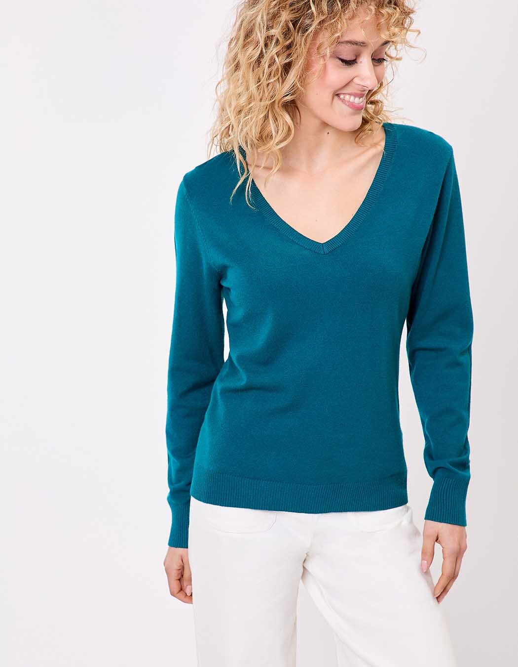 V-neck knit sweater femme La Fiancée
