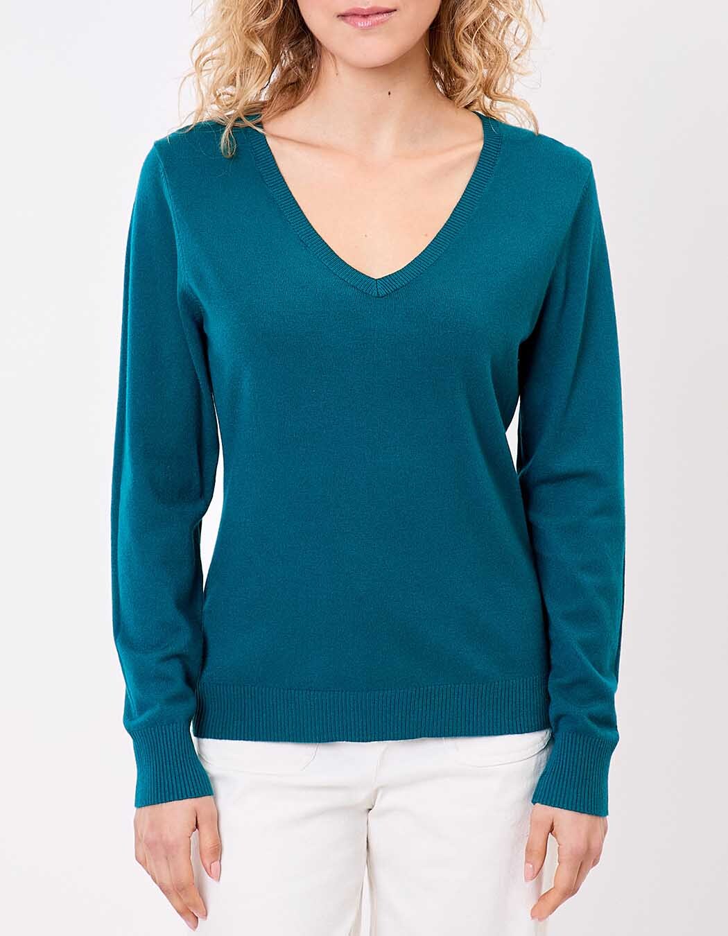 V-neck knit sweater femme La Fiancée
