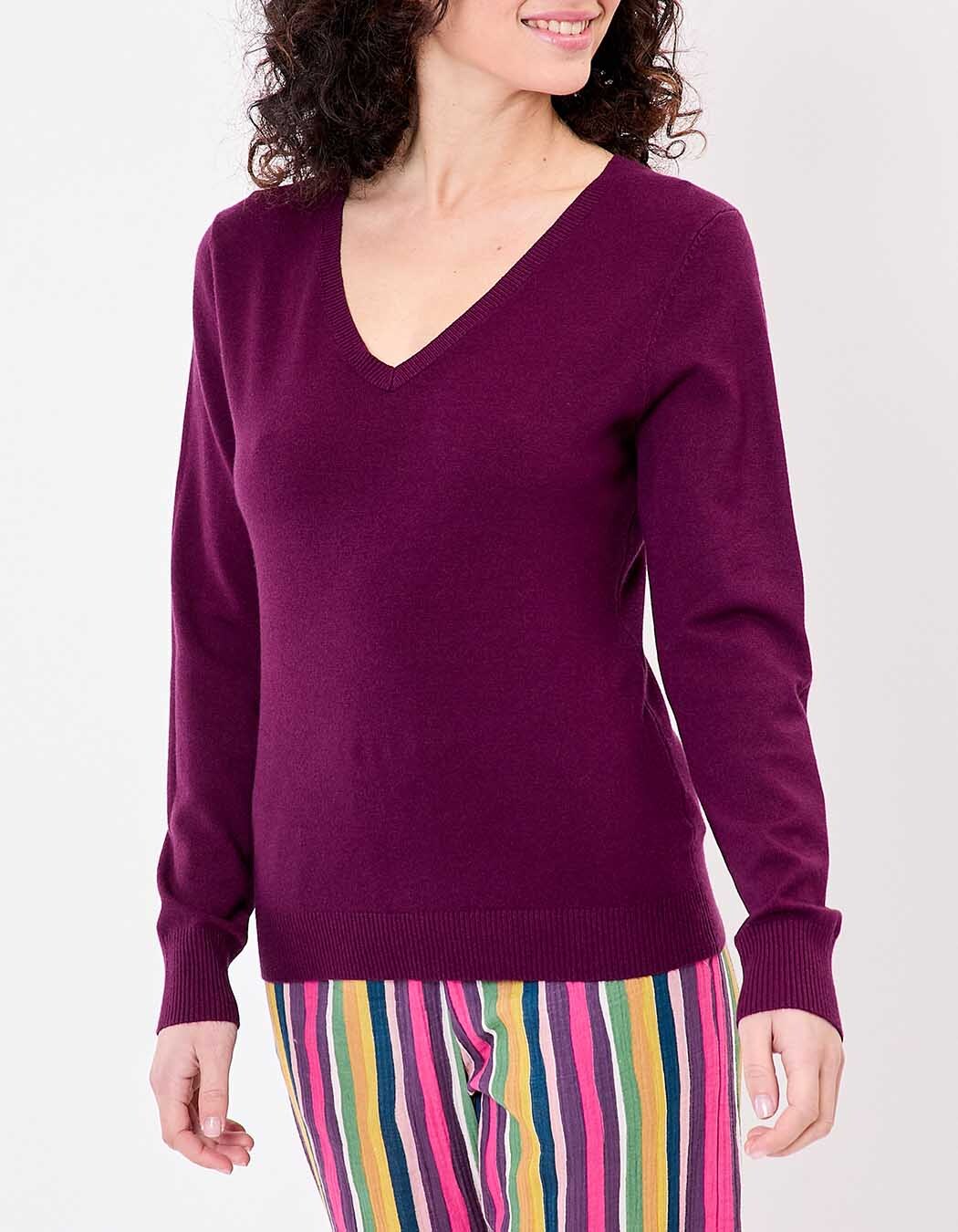 V-neck knit sweater femme La Fiancée