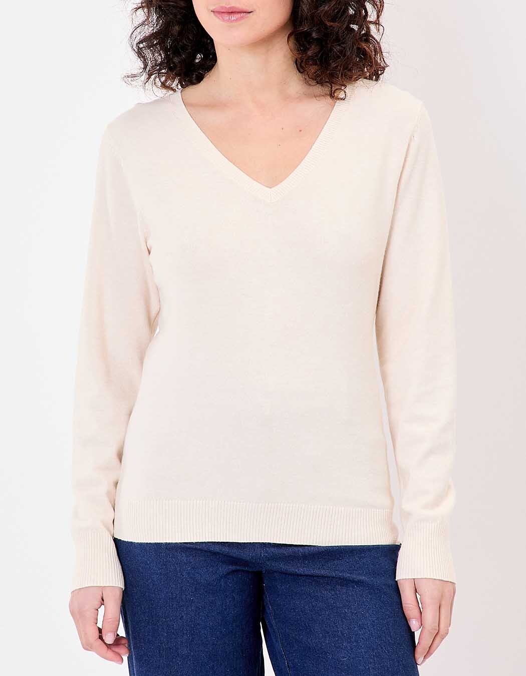 V-neck knit sweater femme La Fiancée