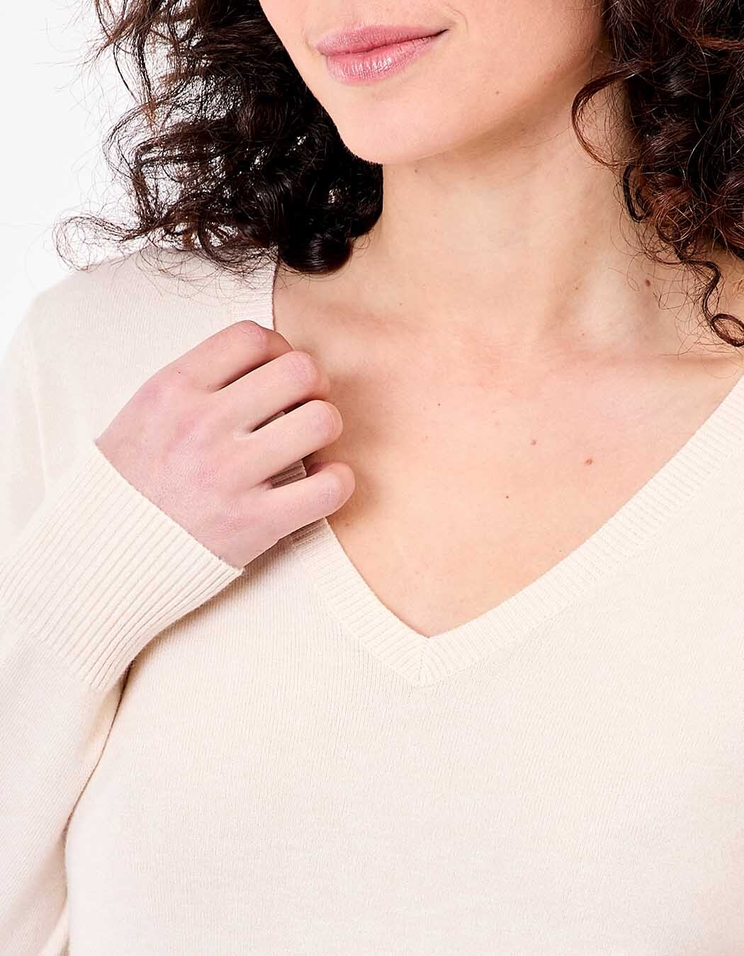 V-neck knit sweater femme La Fiancée