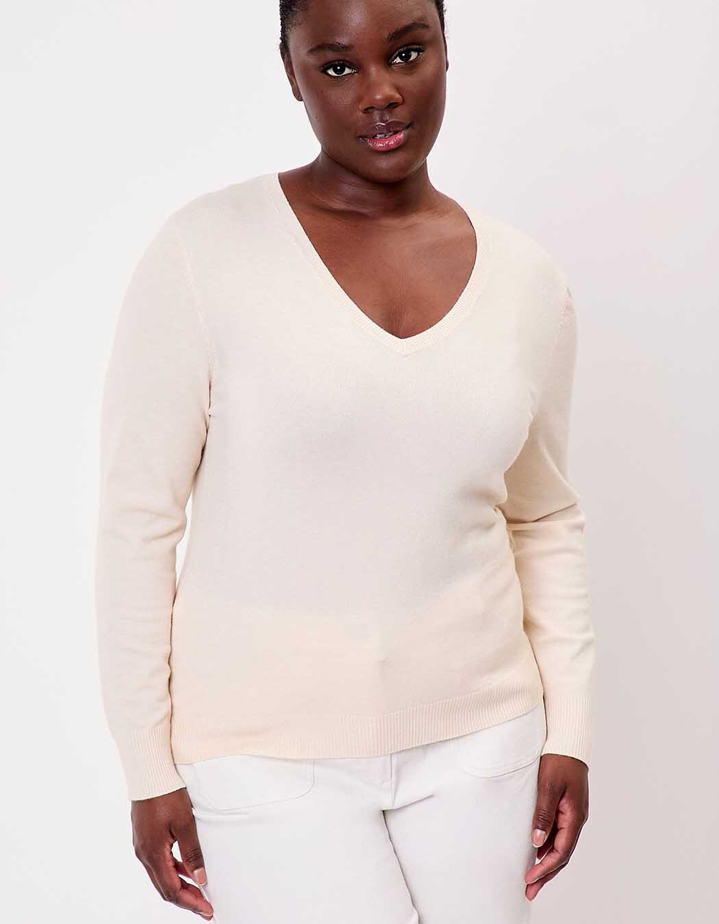 V-neck knit sweater femme La Fiancée