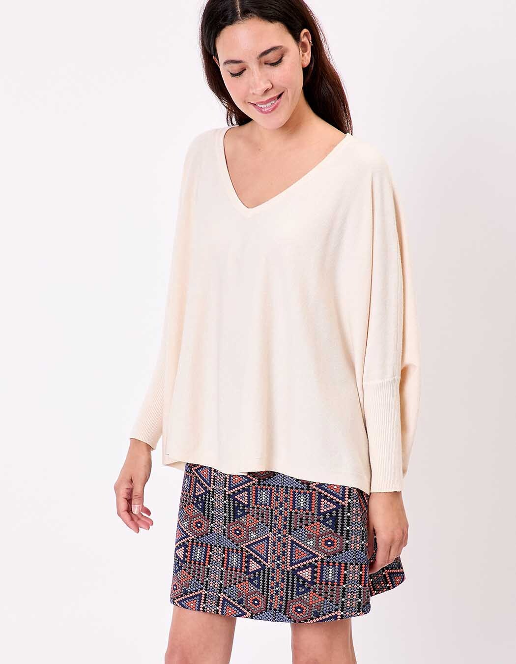 Oversized knit sweater femme La Fiancée