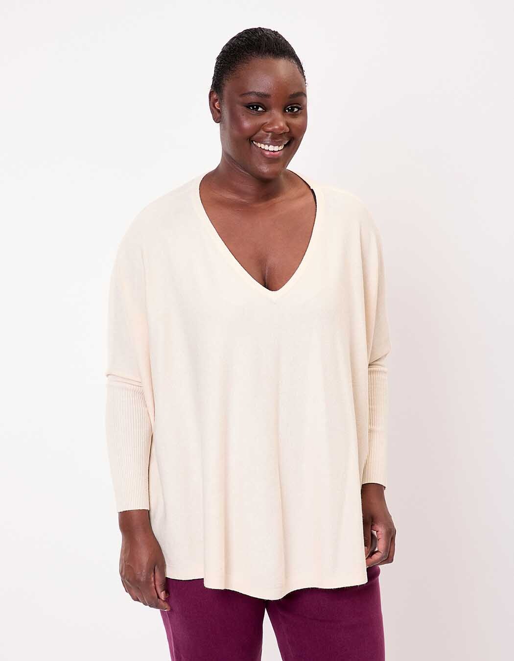 Oversized knit sweater femme La Fiancée