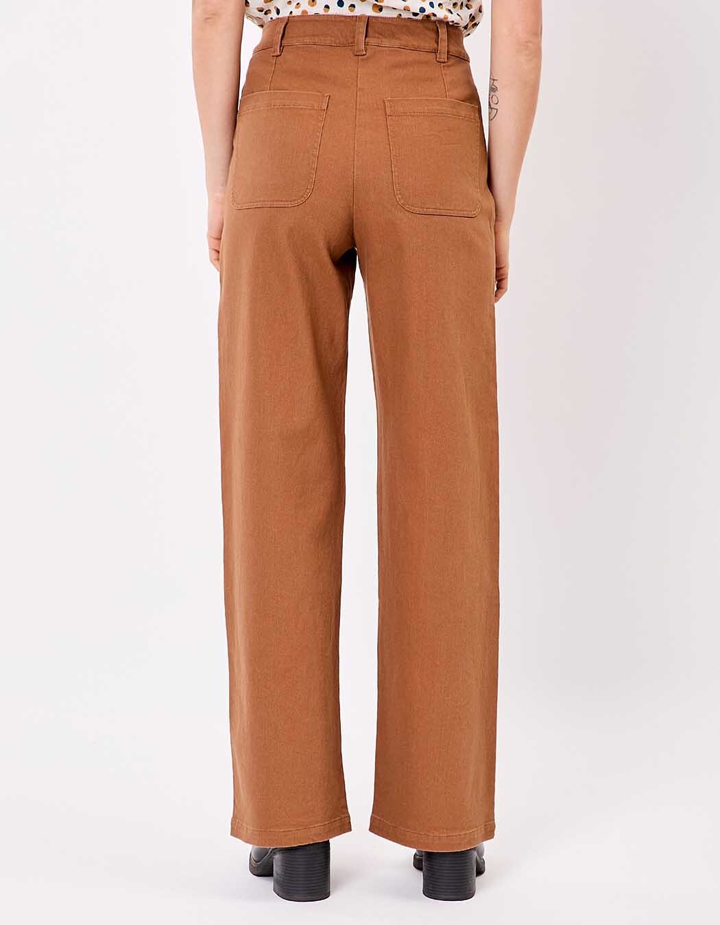 Wide-leg jeans in organic cotton denim femme La Fiancée