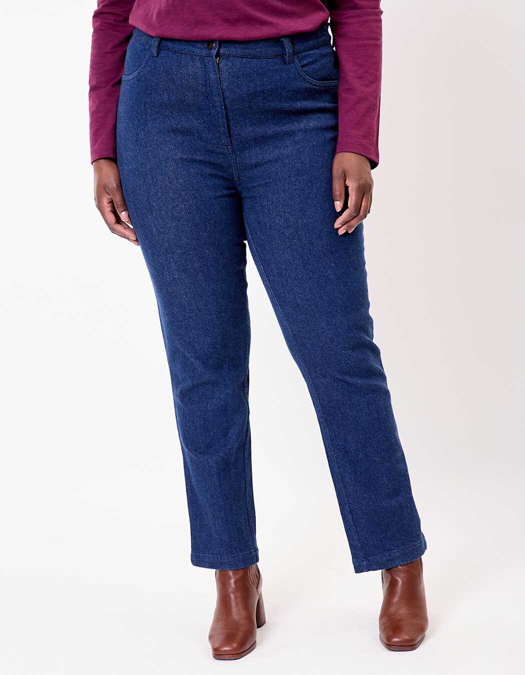 Straight-leg jeans in organic cotton denim femme La Fiancée