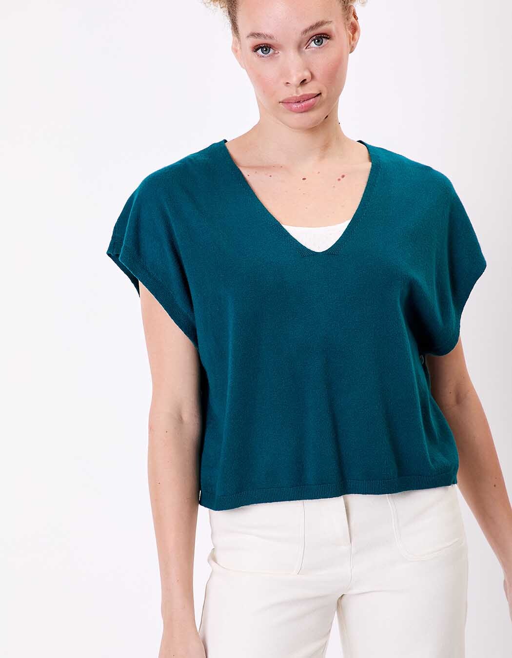 Sleeveless knit sweater femme La Fiancée