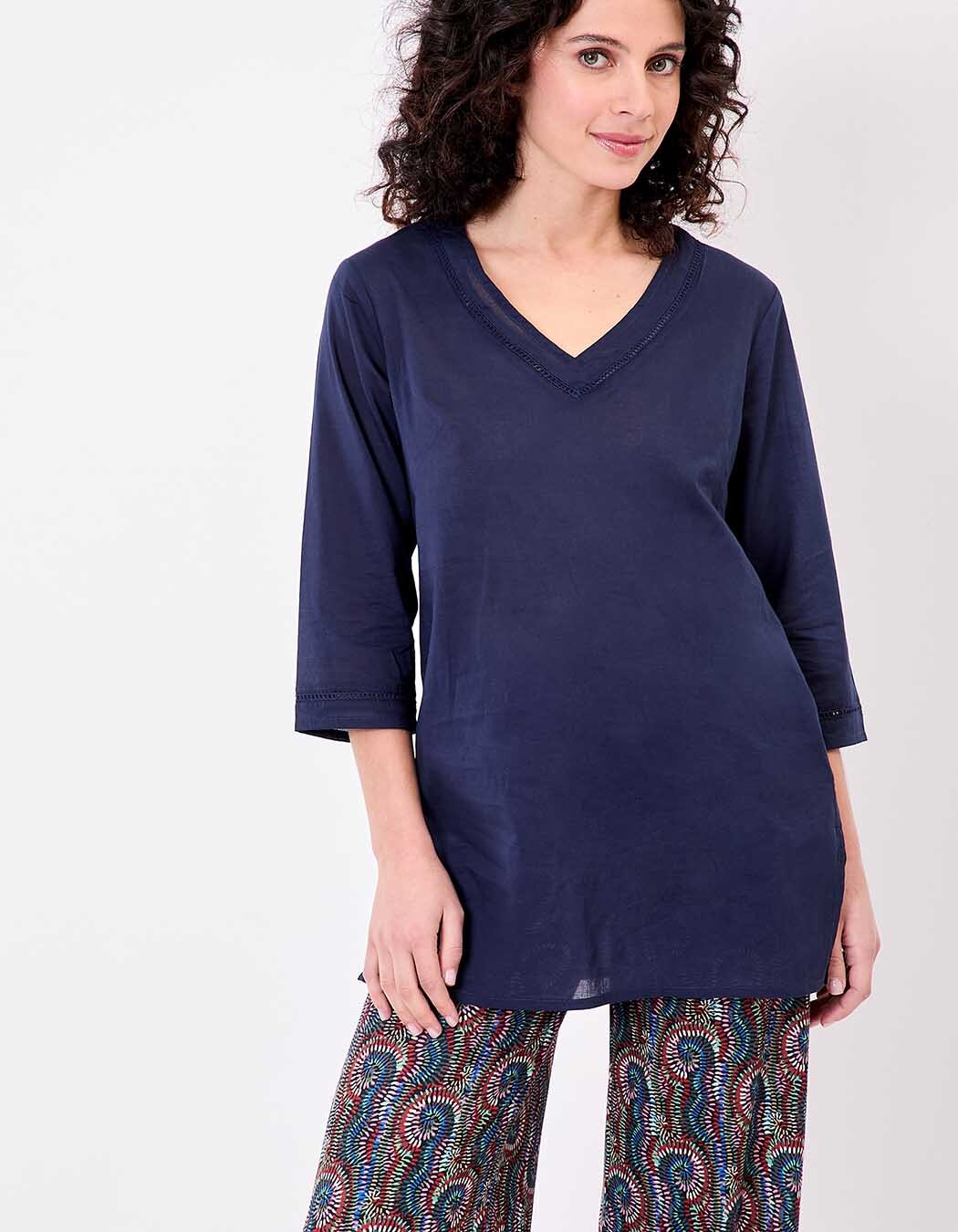 Women’s tunic in organic cotton voile femme La Fiancée