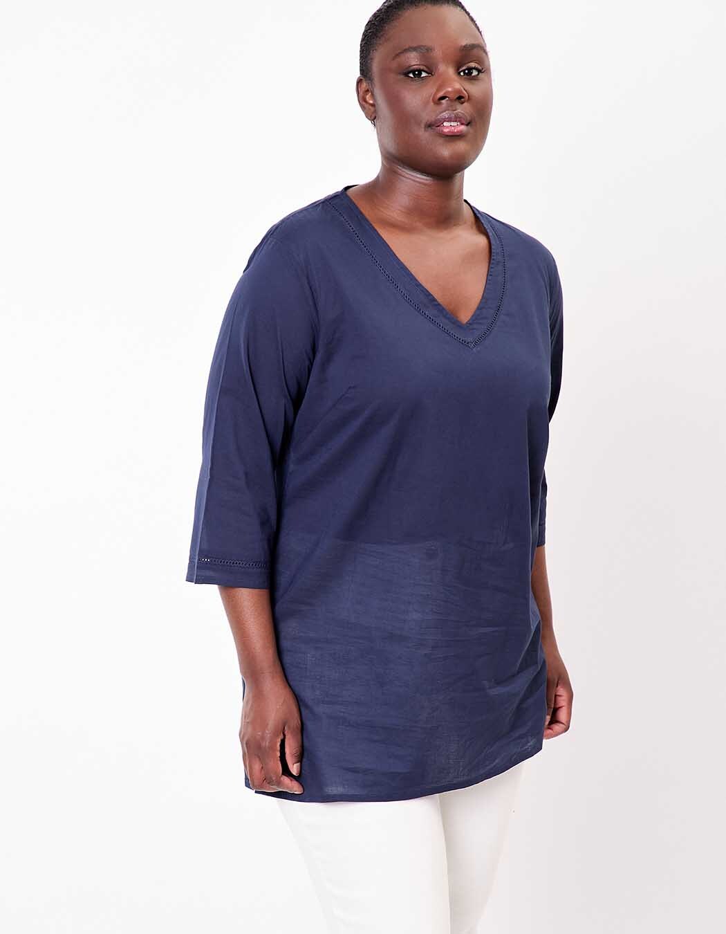 Women’s tunic in organic cotton voile femme La Fiancée